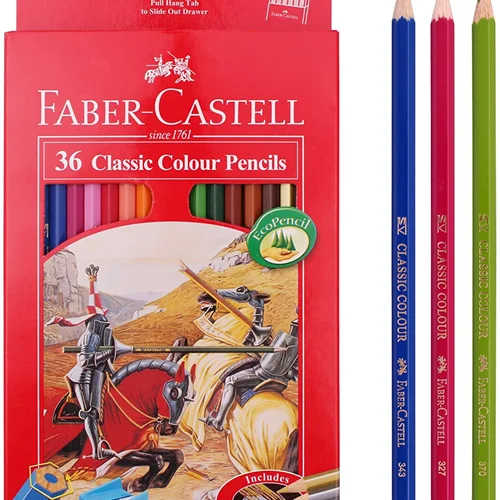 مداد رنگی فابر کاستل Faber Castell جعبه مقوایی تخت 36 رنگ