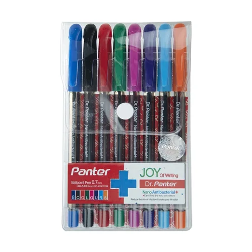 خودکار دکتر پنتر مدل نانو آنتی باکتریال کد DP-105 بسته 8 رنگ