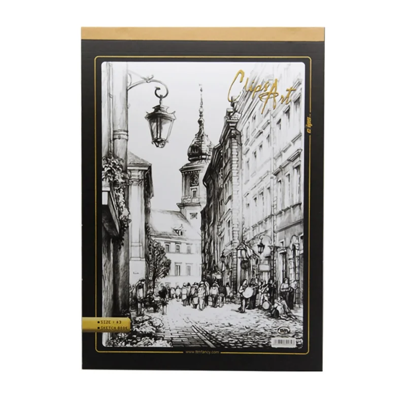 دفتر طراحی A3 کرافت و سیاه برگ Clips کد 1343