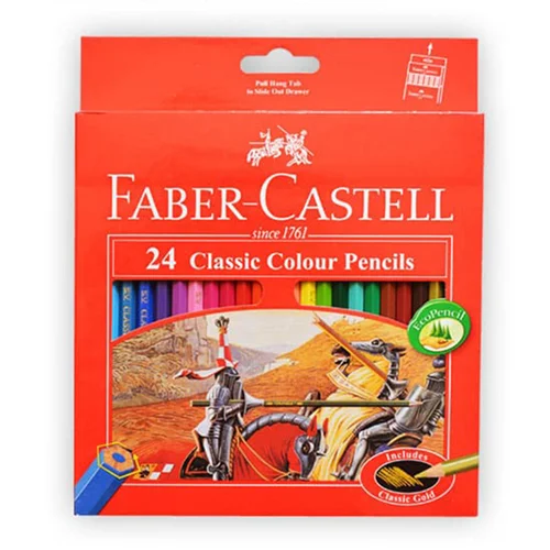 مداد رنگی 24 رنگ فابر کاستل مدل کلاسیک